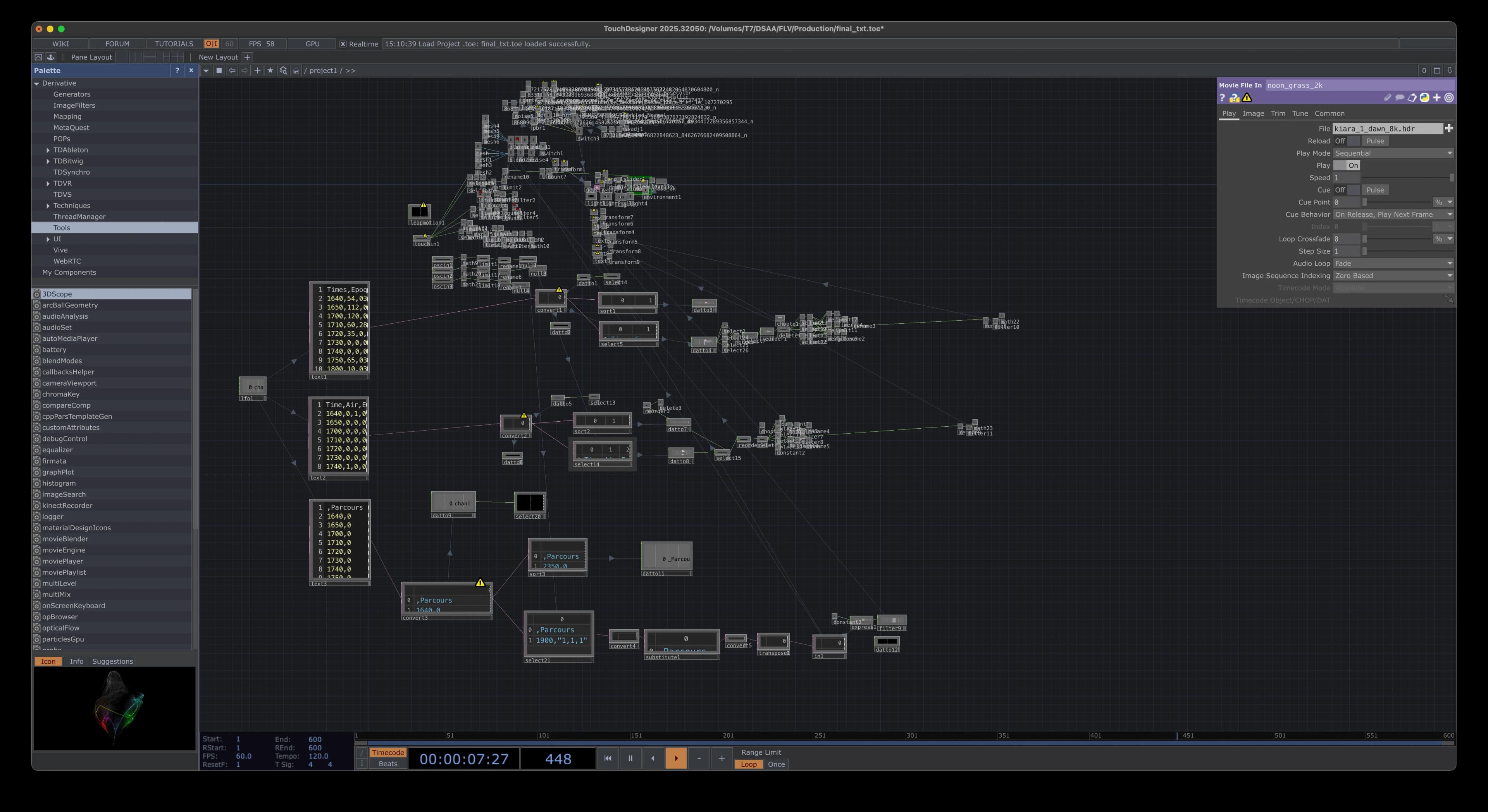 TouchDesigner project — installation system